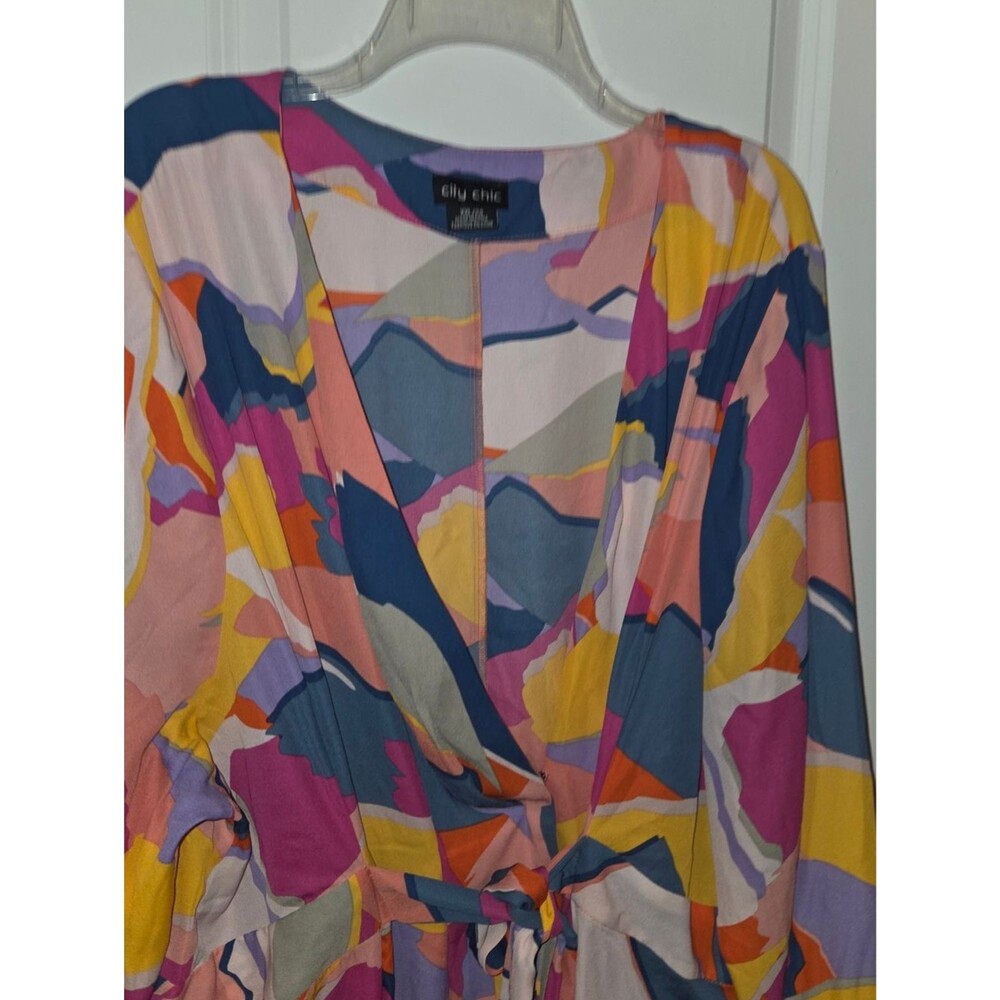 City Chic Gianna Bold Wrap Style Blouse - Picture 9 of 15